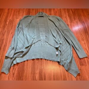 Poof! “Made With Love” | Sage Green | Open Knit Cardigan | Size Small